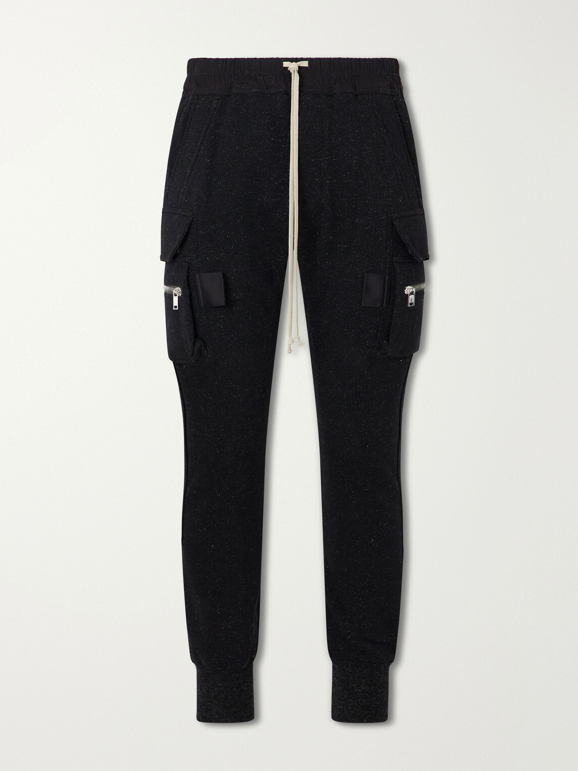 Rick Owens - Mastodon Tapered Wool and Cotton-Blend Jersey Sweatpants - Black