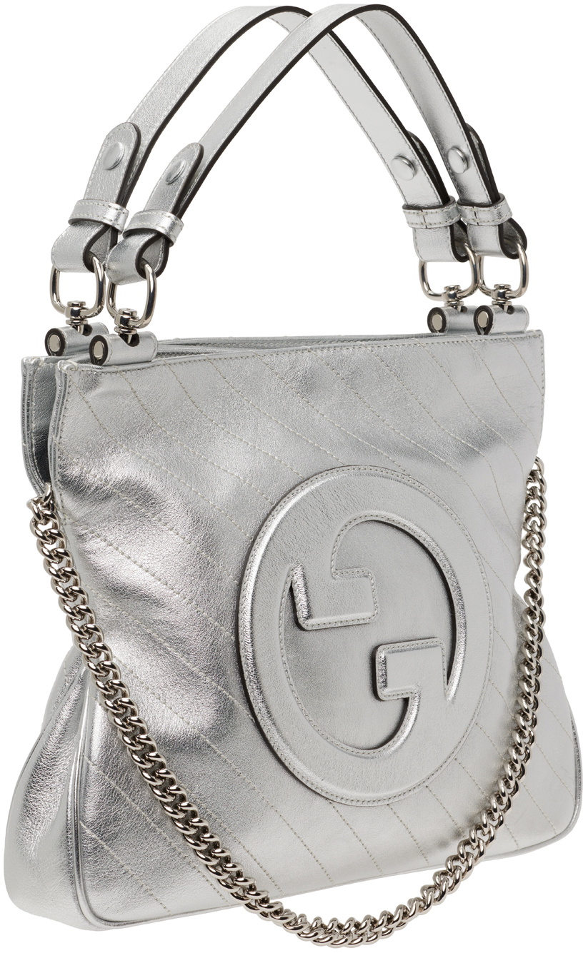 Gucci Silver Small Blondie Tote