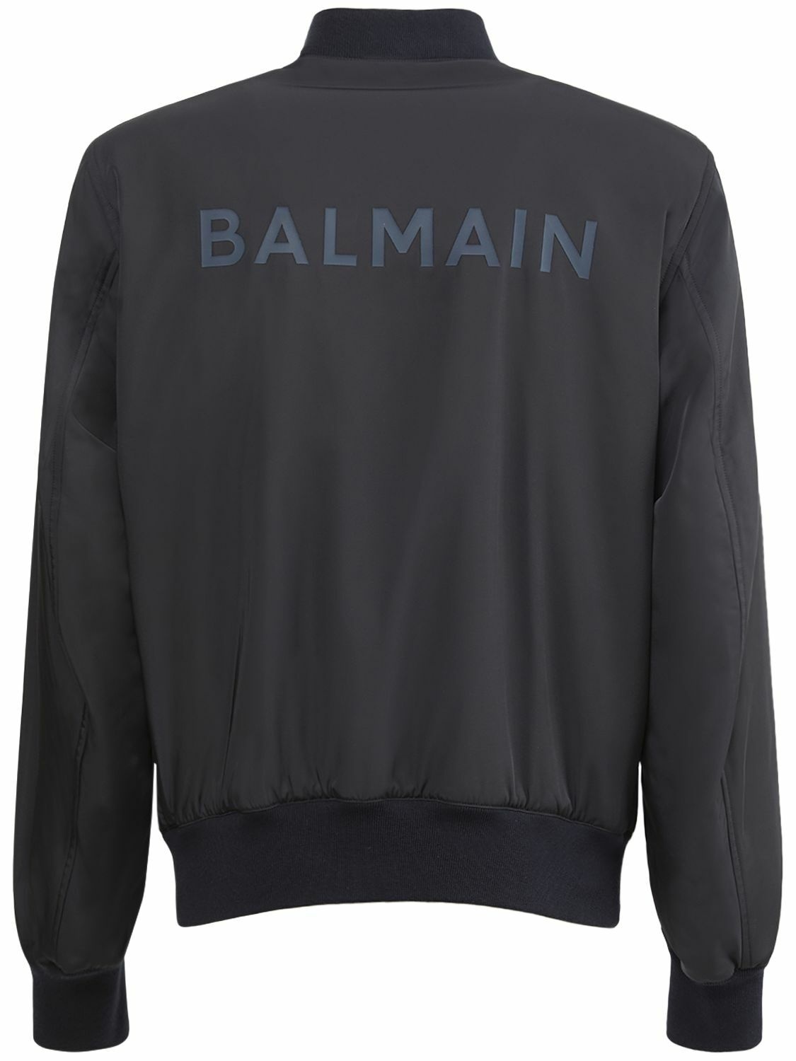 Photo: BALMAIN - Logo Zipped Nylon Bomber Jacket