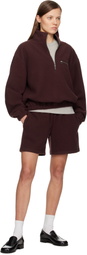 Rier SSENSE Exclusive Burgundy Fleece Shorts