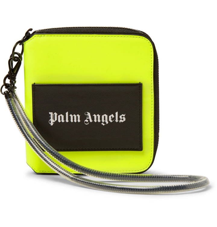 Photo: Palm Angels - Logo-Print Zip-Around Wallet - Yellow