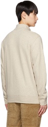 Polo Ralph Lauren Beige Half-Zip Sweatshirt