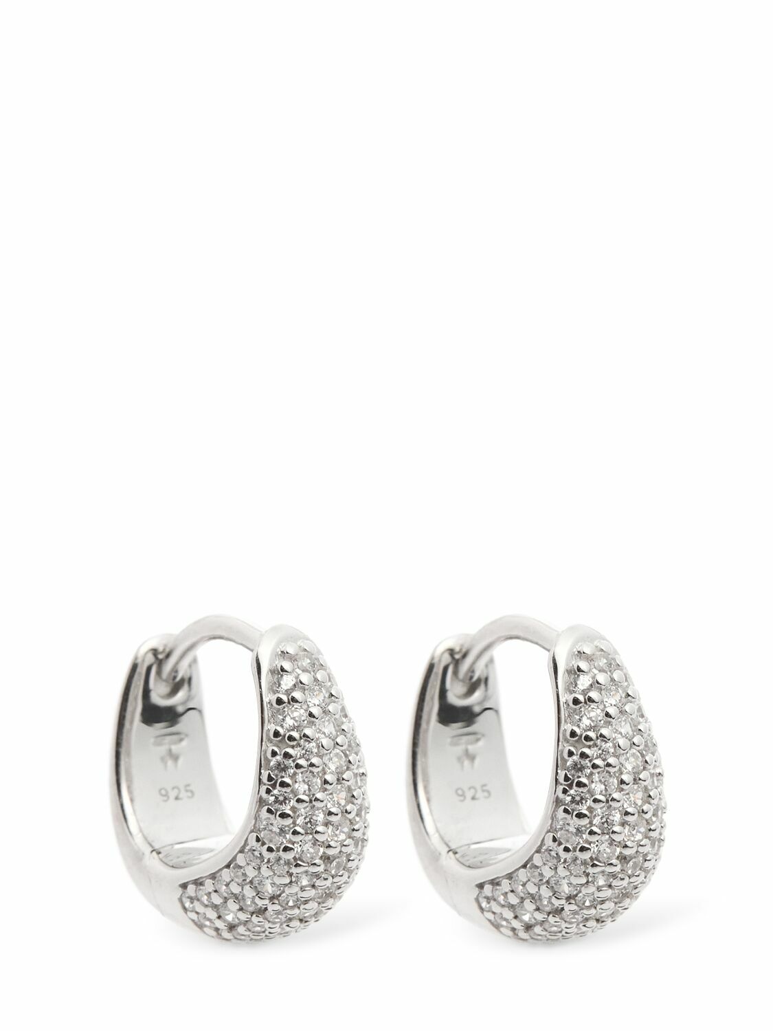 Tom Wood Silver Small Ice Hoop Earrings Tom Wood