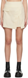 Juun.J Off-White Layered Miniskirt