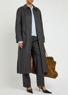 Blaze Milano Basotto Belted Wool Trench Coat Grey