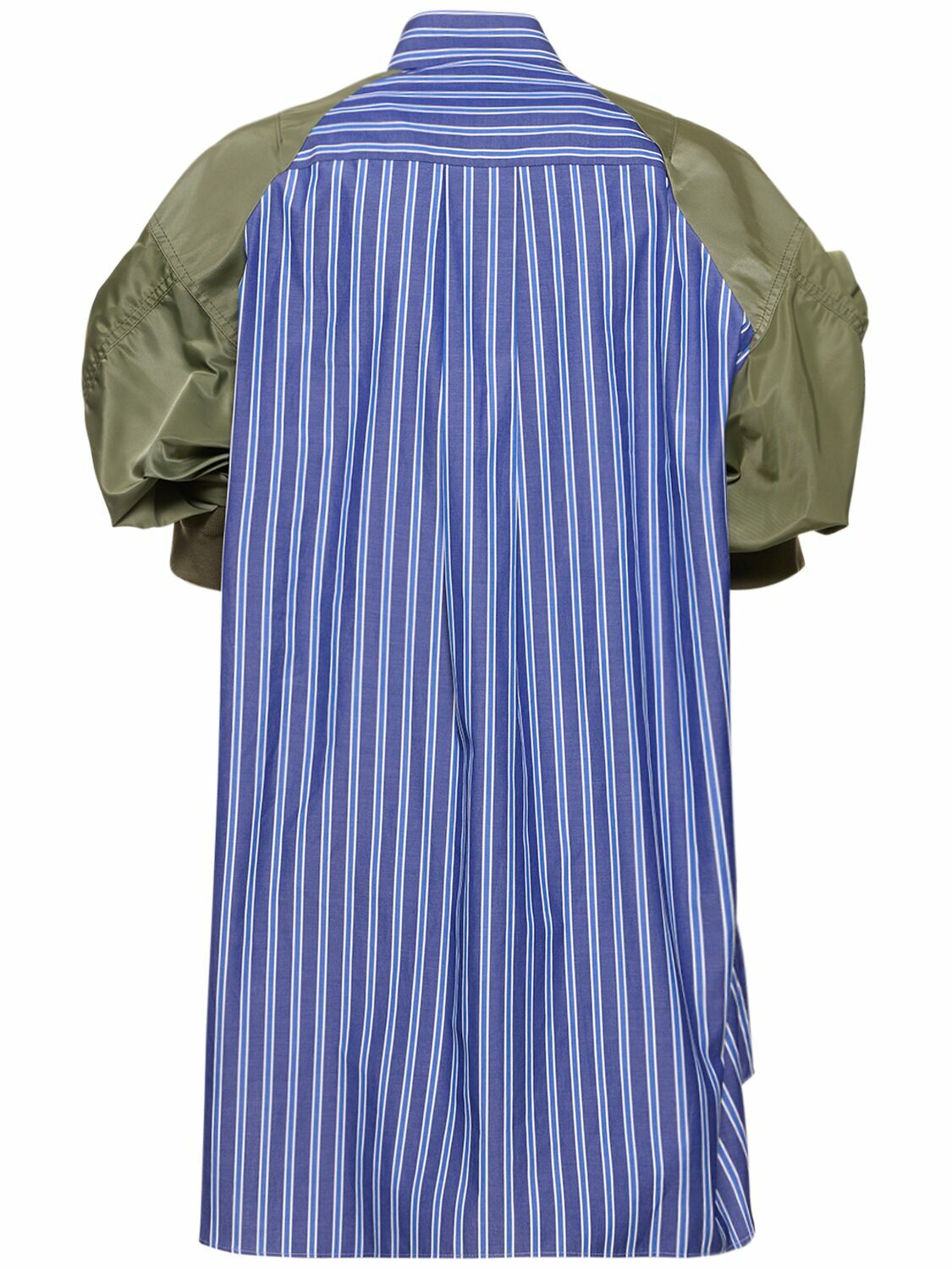 SACAI Cotton Poplin & Nylon Twill Mini Dress Sacai