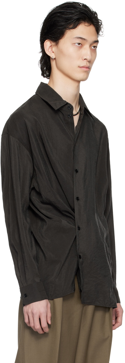 LEMAIRE Brown Twisted Shirt Lemaire