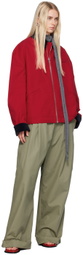 Meryll Rogge Green Drawstring Chino Trousers