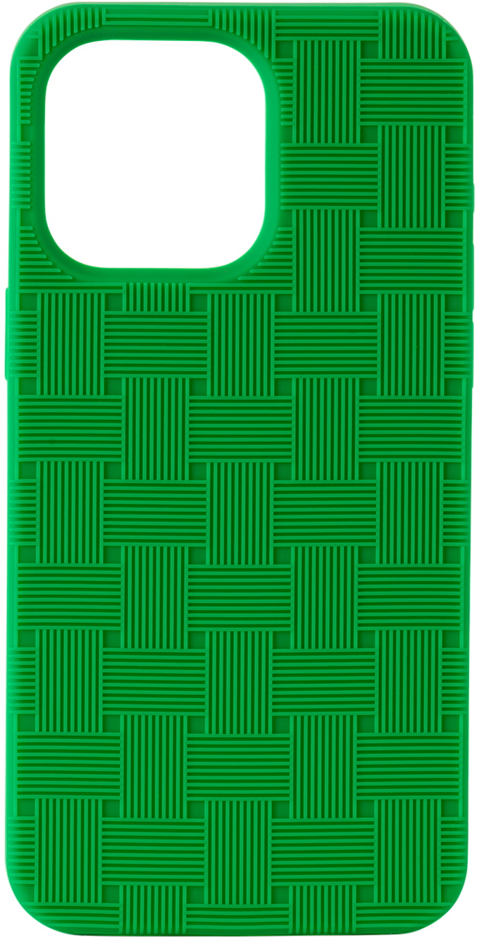 Bottega Veneta Green Intreccio iPhone 15 Pro Max Case