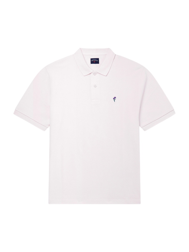 Photo: Noah - Logo-Embroidered Cotton-Piqué Polo Shirt - Pink