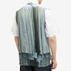 Comme des Garçons Homme Plus Men's Poly Knit Print Vest in Green