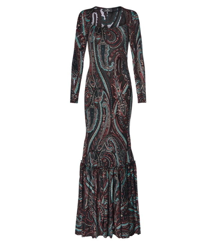 Photo: Etro Paisley jersey and chenille gown