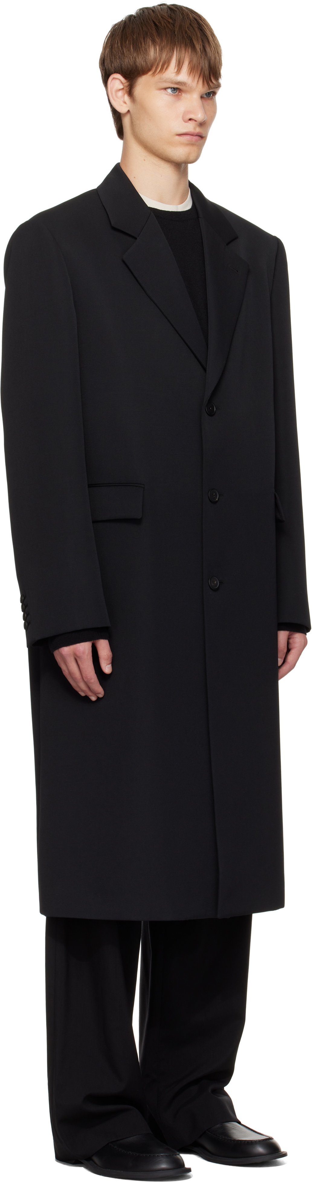 The Row Black Compa Coat