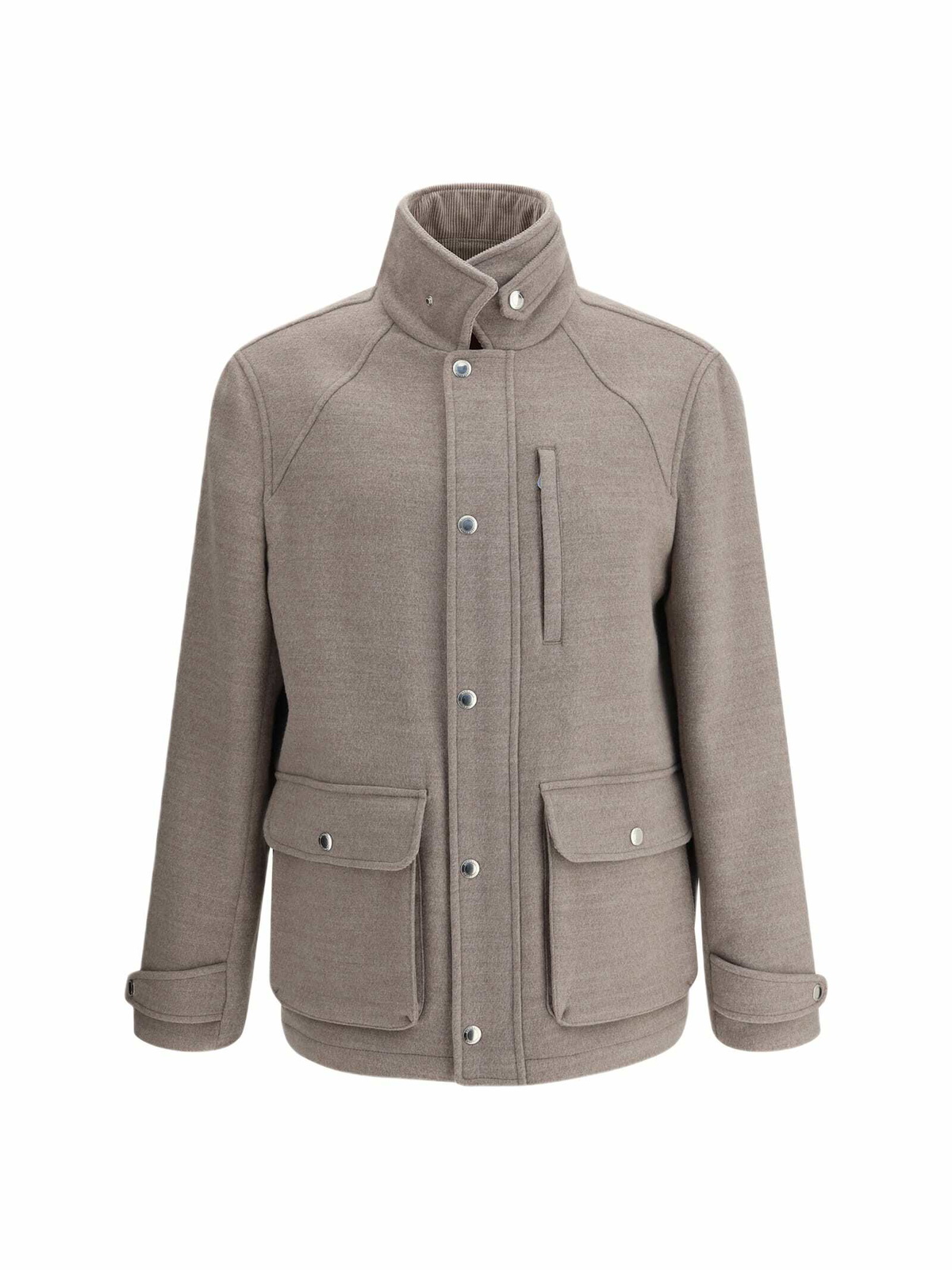 【関税＆送料込み】Brunello Cucinelli Grey Jacket With Clas Brunello Cucinelli Peak Lapel Wool Blazer Light Grey at