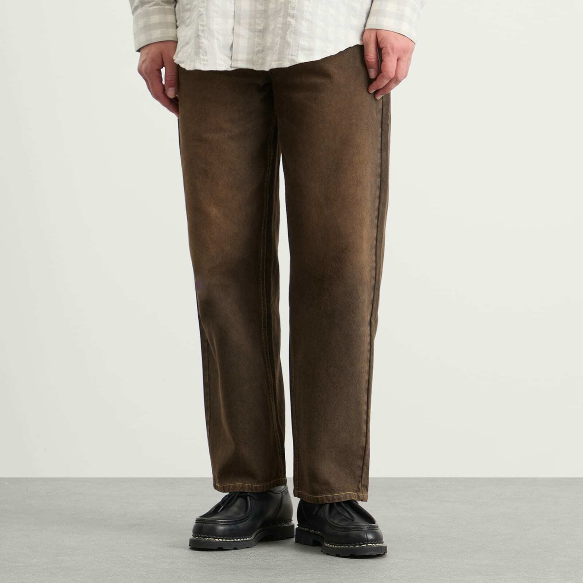 Carter Young Men's Big Ben Jean in Brown Overdye
