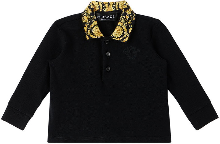 Photo: Versace Baby Black Barocco Polo