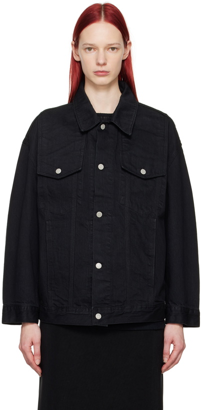 Photo: Youth Black Oversized Denim Jacket