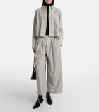 Proenza Schouler White Label Meadow checked cotton wide-leg pants