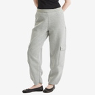 STEL Women's Cuffed Cargo Sweatpants in Grey Melange