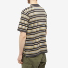 Flagstuff Men's Border Stripe T-Shirt in Charcoal