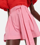 Oscar de la Renta High-rise wide-leg cotton shorts