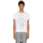 Alexander McQueen White Calligraphy Print T-Shirt