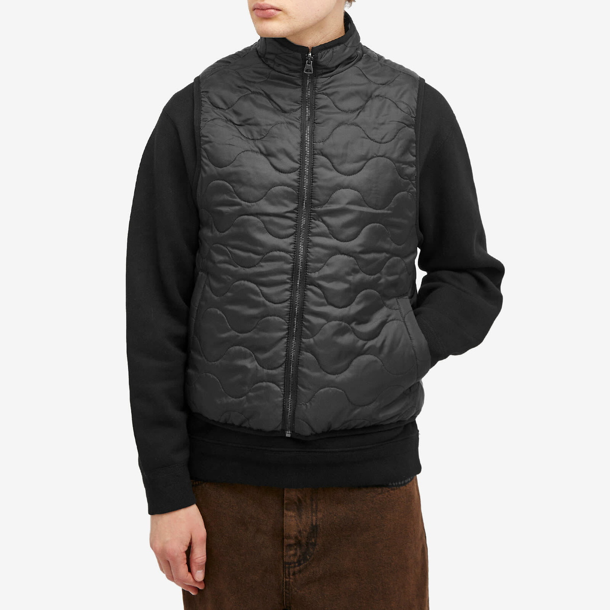 Pleasures Men's Felis Reversible Vest in Black/Leopard