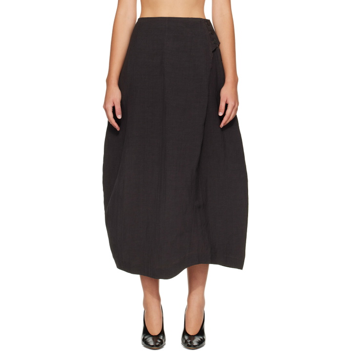 Photo: Studio Nicholson Brown Bryde Midi Skirt