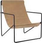 ferm LIVING Black & Beige Desert Lounge Chair