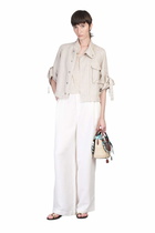 120% Lino T-shirt In Beige Linen