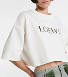 Loewe Paula's Ibiza logo cotton-blend crop top