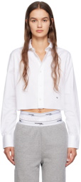 HommeGirls White Cropped Shirt