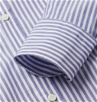 SALLE PRIVÉE - Curtis Slim-Fit Striped Cotton-Poplin Shirt - Blue