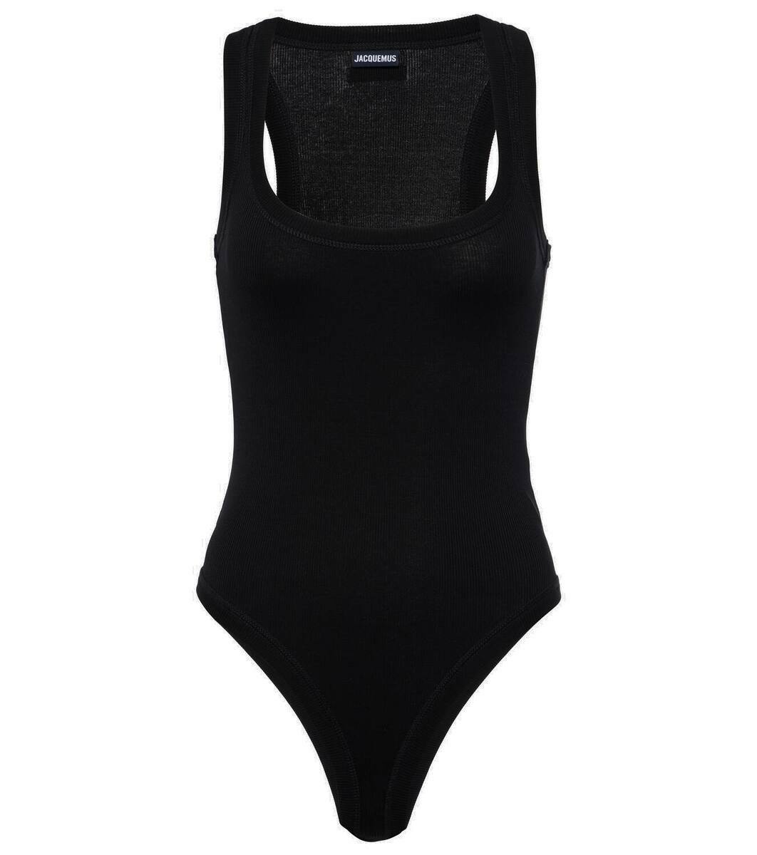★JACQUEMUS★ Le Body Yauco Bodysuit Black 211KN1092040990 2 Le Body Yauco ribbed-knit bodysuit in black - Jacquemus