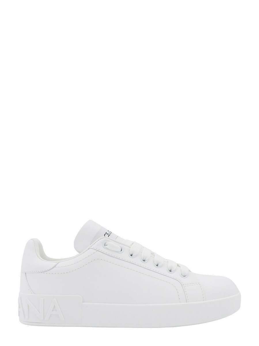Dolce & Gabbana White Roses Sequined Crystal Womens Sneakers Shoes main image 1