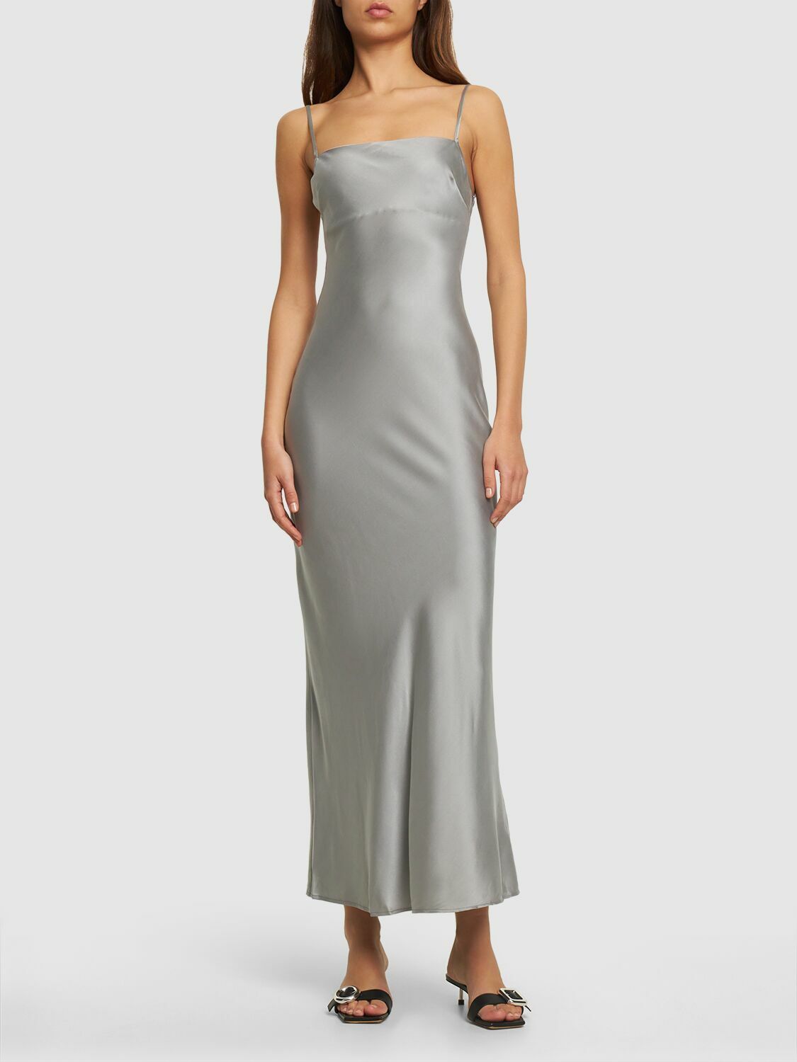 st agni grey dress St. Agni | Asymmetric Slip Dress main image 0