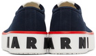 Marni Navy Maxi Logo Paw Sneakers