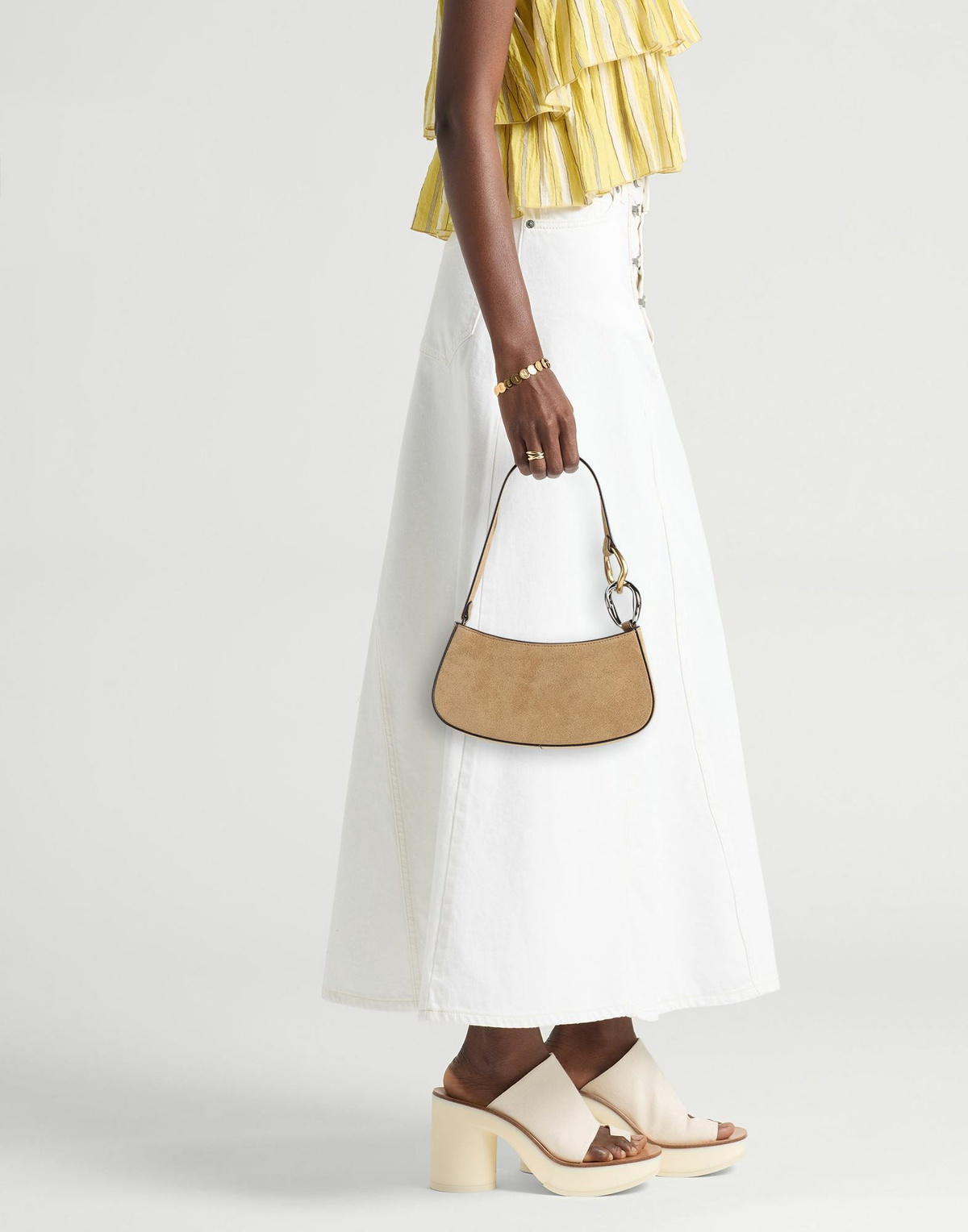 Staud Womens Shoulder bag in Khaki