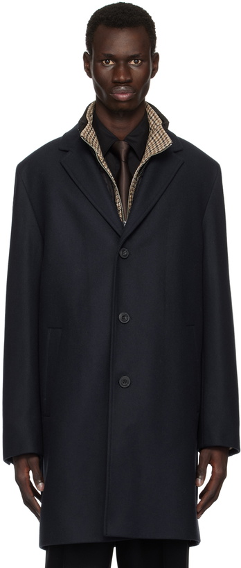Photo: Hugo Navy & Black Layered Coat