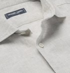 Frescobol Carioca - Cutaway Collar TENCEL and Linen-Blend Shirt - Gray