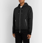 Balmain - Padded Logo-Print Shell Hooded Jacket - Black