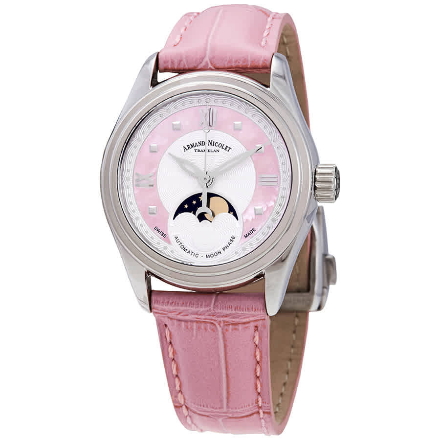 Armand Nicolet M03-2 Automatic Pink Mother of Pearl Dial Ladies Watch A153AAA-AS-P882RS8
