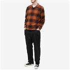 Rats Men's Cotton Ombre Check Shirt in Brown Check