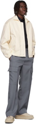 Jil Sander Off-White Cotton Bomber Jacket