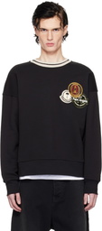 Moncler Genius Moncler x Palm Angels Black Appliqué Sweatshirt