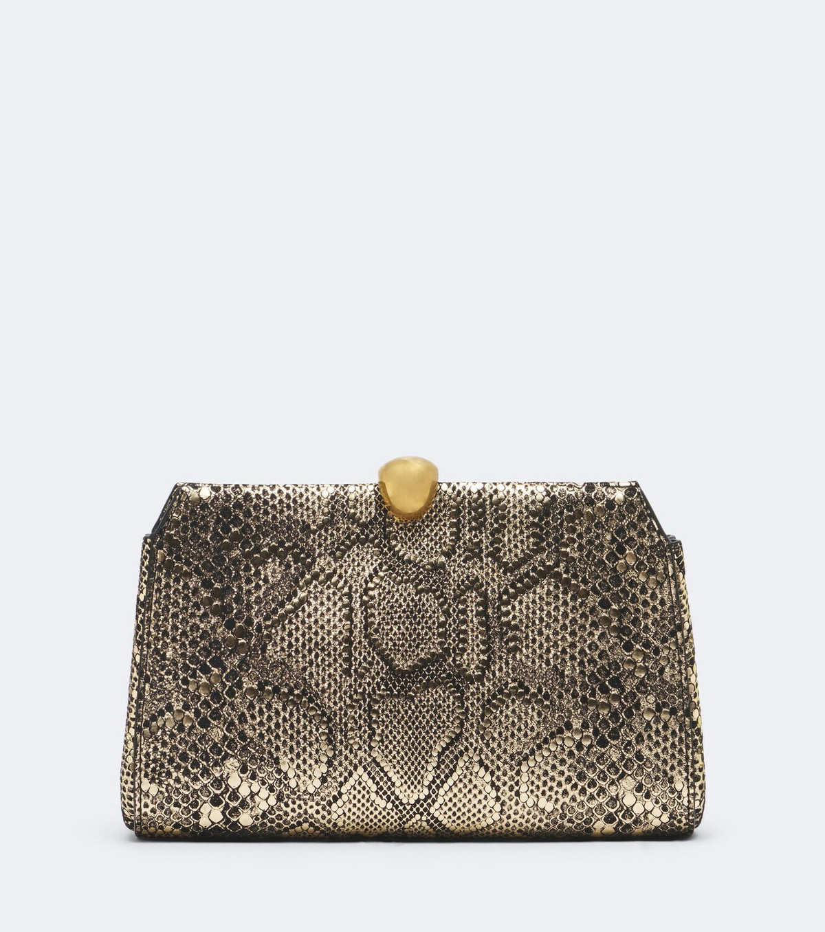 Nour Hammour Lou snake-effect leather clutch