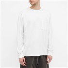 Beams Plus Long Sleeve Pocket T-Shirt in White