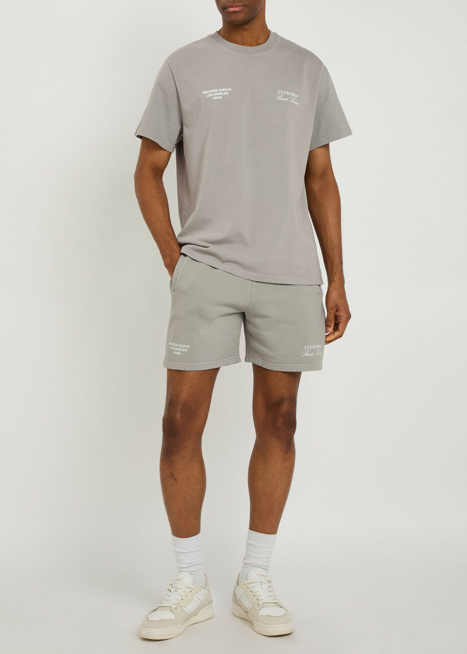 Club 1984 Melrose Printed Cotton T-shirt Grey