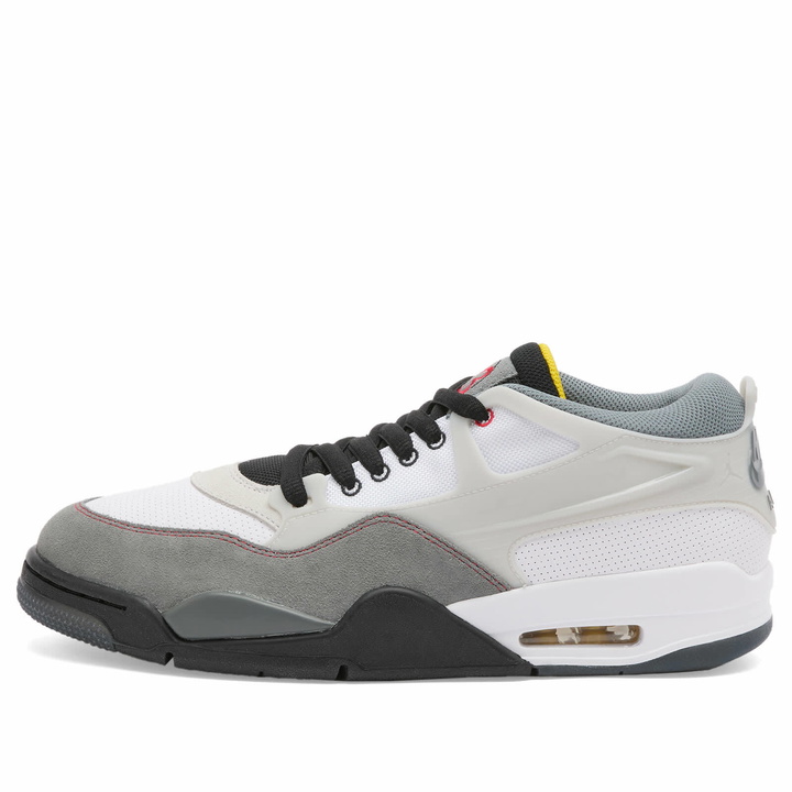 Photo: Air Jordan 4 RM PRM MTR in White/Red/Yellow