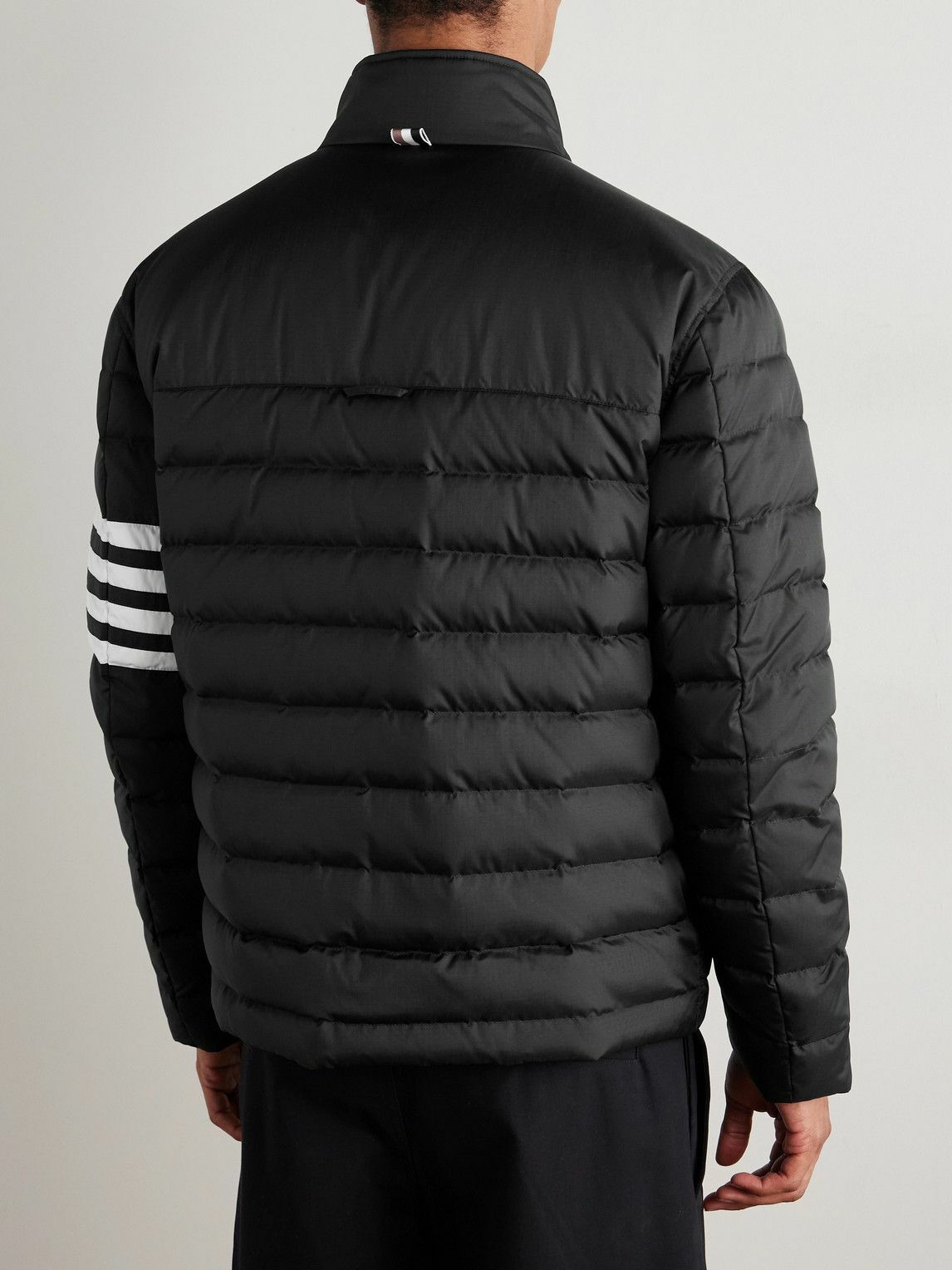 Thom Browne - Striped Quilted Ripstop Down Jacket - Black